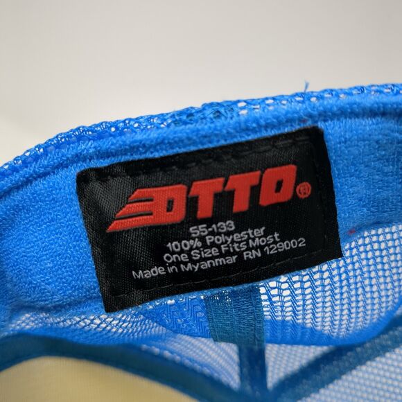 DS Snapback Trucker Hat Blue One Size Adjustable Mesh Back Rope Otto Polyester - Picture 8 of 8